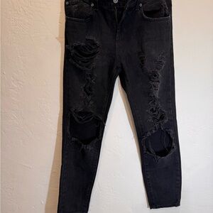 Vintage Washed Black Straight Leg
